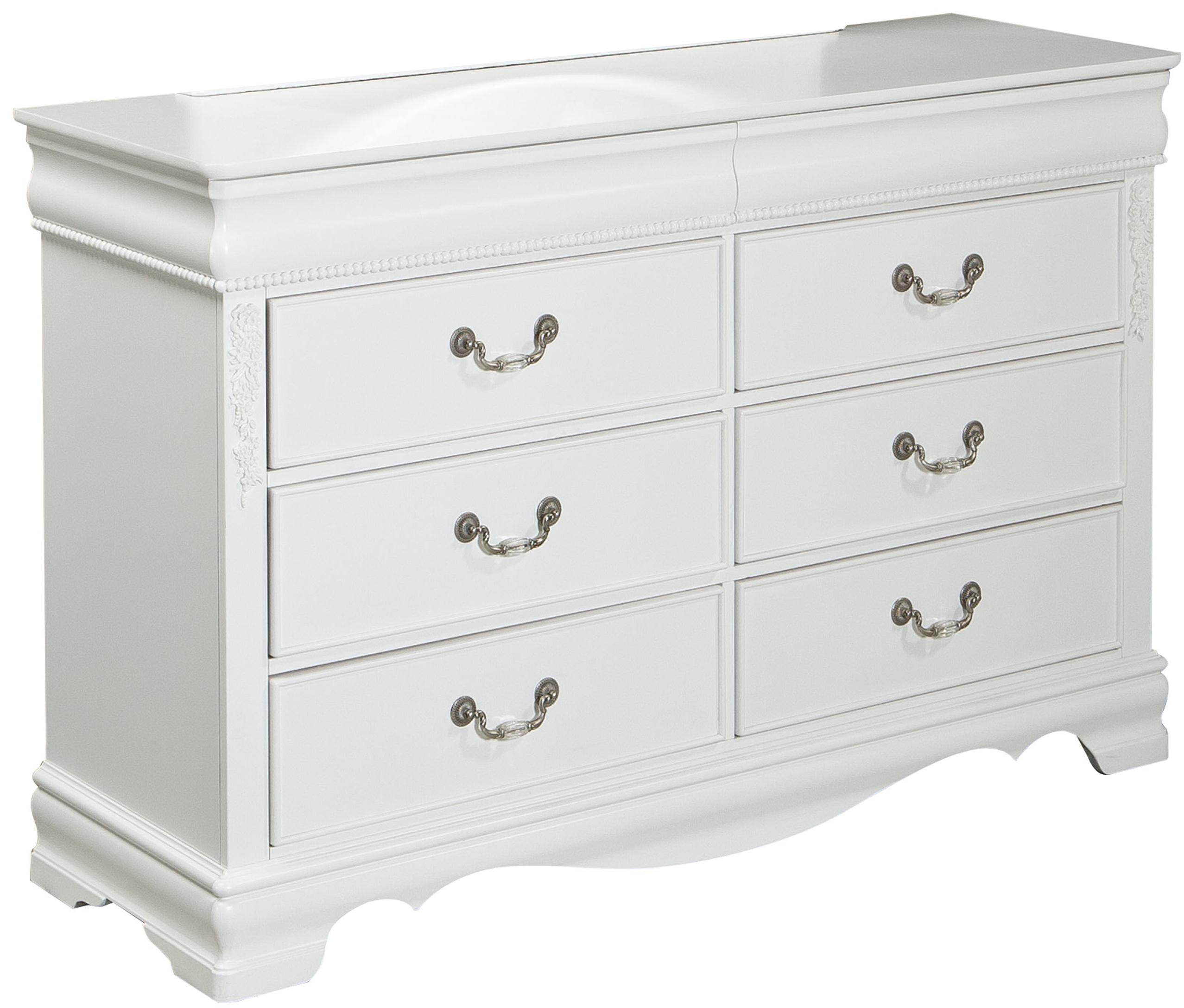 Standard Furniture Jessica 8 Drawer Dresser & Ornate Mirror Set